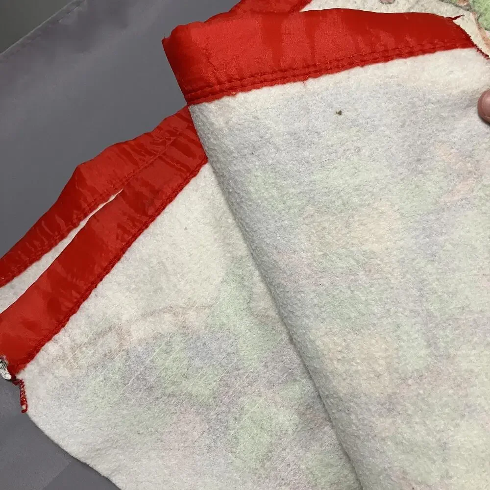 Vintage TMNT Teenage Mutant Ninja Turtles Blanket Throw 86x67 Red Trim‎ Made USA